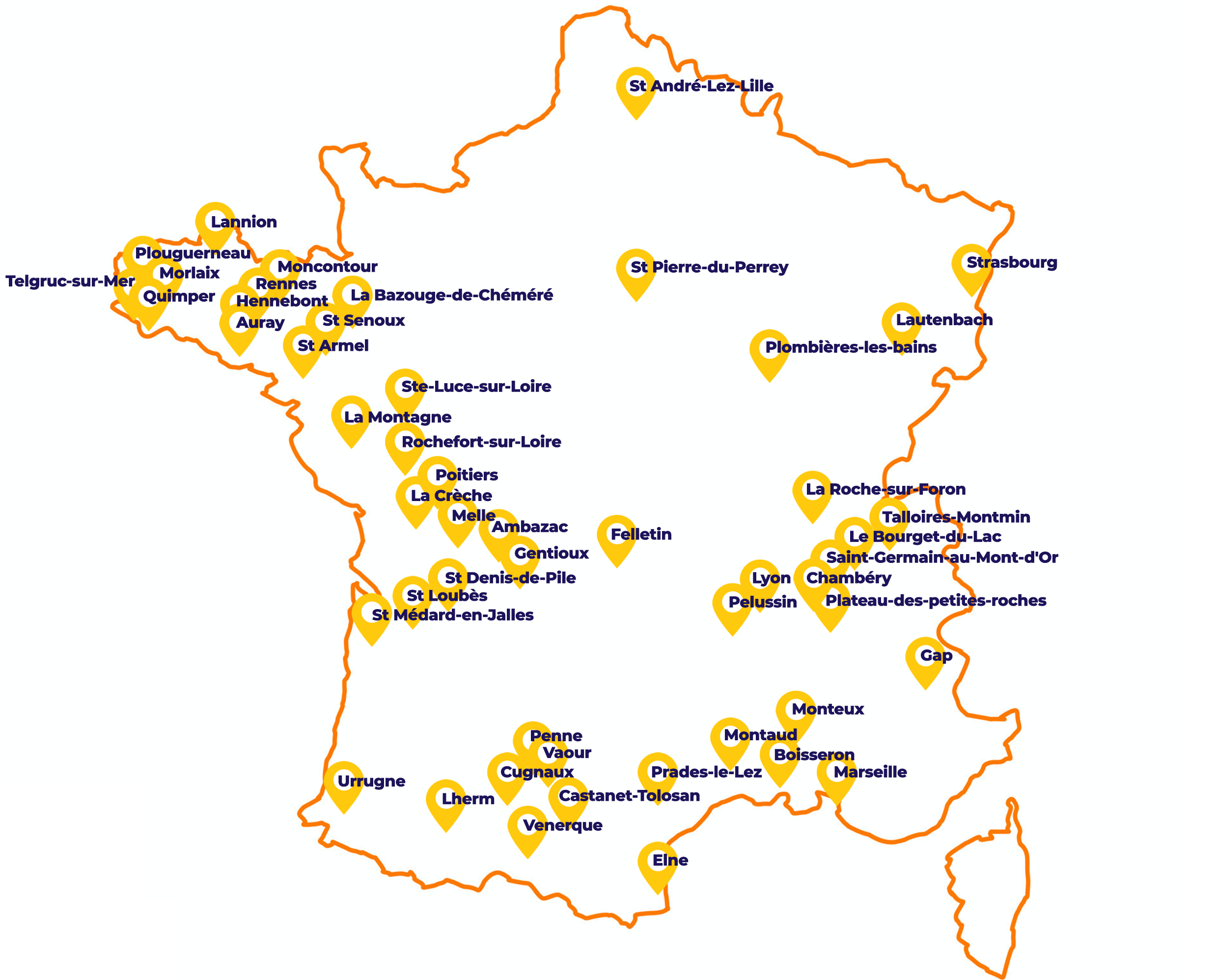 Carte de nos accompagnements